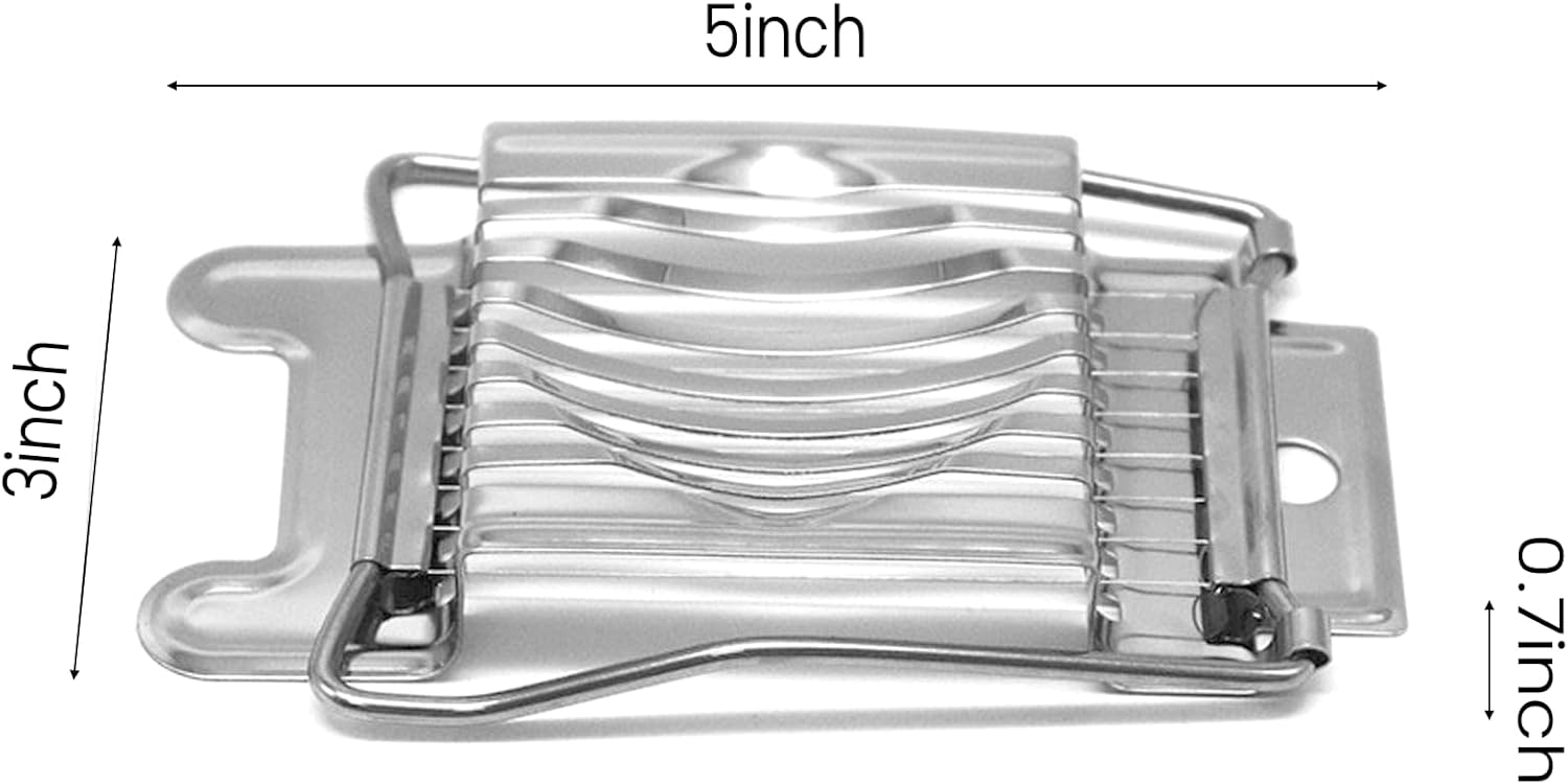 Egg Slicer,Egg Slicer for Hard Boiled Eggs,Strawberry Slicer Cutter(Stainless Steel) - Image 2