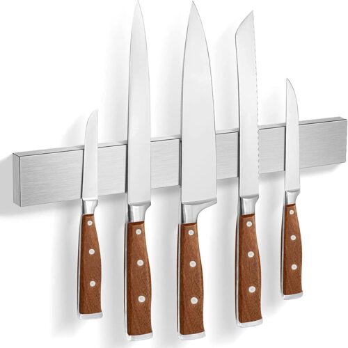 Magnetic Knife Holder for Wall, Knife Magnetic Strip Magnetic Knife Holder for Refrigerator Mount Knife Rack Kitchen Utensil Holder Metal Tool Holder Knife Block Kitchen Organizers Accessories 10 Inch