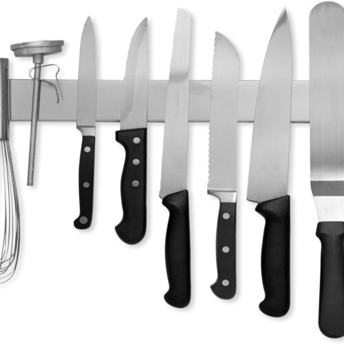 Modern Innovations 16 Inch Stainless Steel Magnetic Knife Bar with Multi-Purpose Functionality as a Knife Holder, Knife Strip, Magnetic Tool Organizer, Art Supply Organizer & Home Organizer