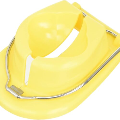 Egg Half-Banko, Yellow, Width 3.3 x Length 4.7 x Height 1.5 inches (85 x 120 x 38 mm)