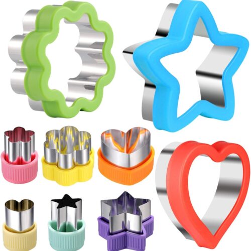 9 pcs Cookie Cutters Cutter Shapes Set Different Sizes Set Fruit Cutter Cookie Pastry Stamps Mold,Cake Pop,Sandwich,Grape