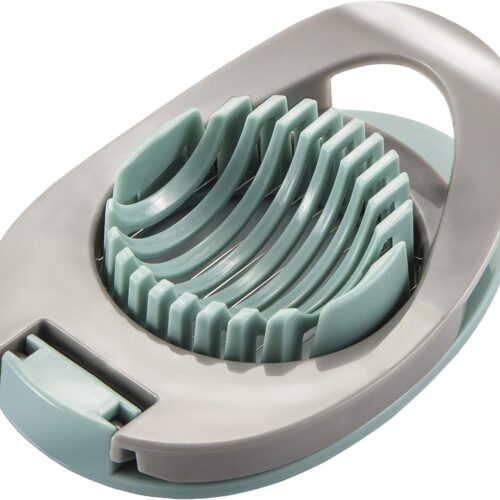 Egg Slicer for Boiled Eggs Strawberry Cutter with Stainless Steel Wire (Green)