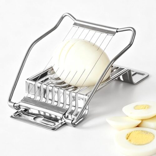 Egg Slicer,Egg Slicer for Hard Boiled Eggs,Strawberry Slicer Cutter(Stainless Steel)